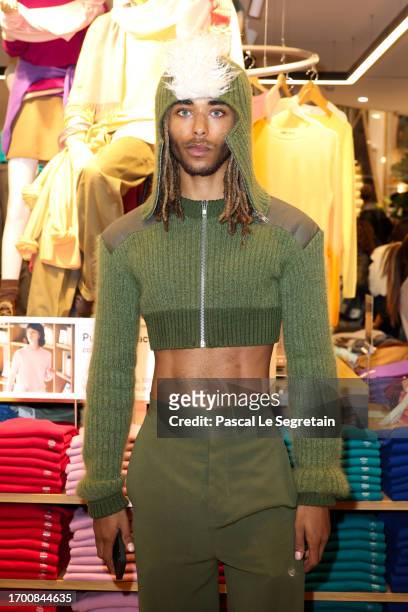 Koffi Wandji attends the Uniqlo Opera Reopening as part of Paris Fashion Week on September 25, 2023 in Paris, France.