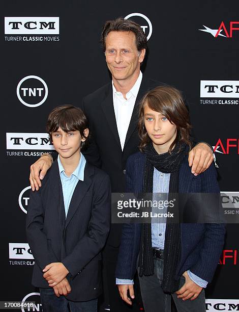 Alfie Weber, Jack Weber and Steven Weber attend AFI's 41st Life Achievement Award Tribute to Mel Brooks at Dolby Theatre on June 6, 2013 in...