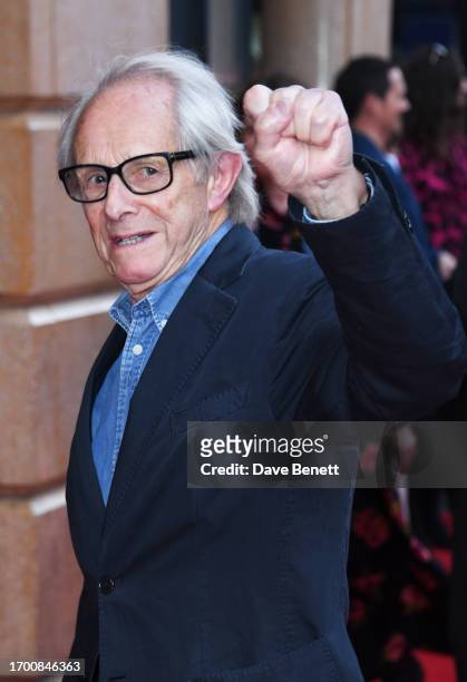 Ken Loach attends the London Premiere of "The Old Oak" at Vue West End on September 25, 2023 in London, England.