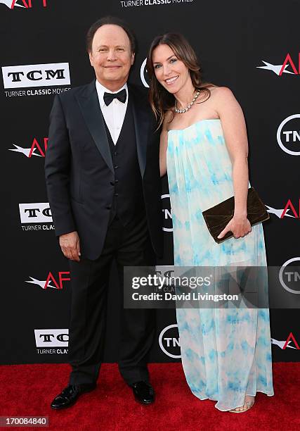Actor Billy Crystal and daughter actress Jennifer Crystal Foley attend the 41st AFI Life Achievement Award honoring Mel Brooks at Dolby Theatre on...