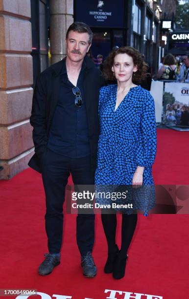 Barry Ward and Simone Kirby attends the London Premiere of "The Old Oak" at Vue West End on September 25, 2023 in London, England.