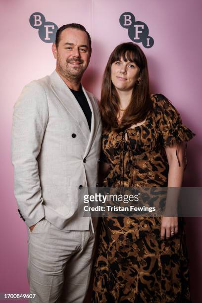Danny Dyer and Nia Childs attend the Danny Dyer In Conversation event at BFI Southbank on September 25, 2023 in London, England.
