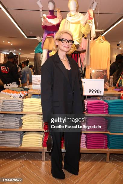 Evelyna Khromchenko attends the Uniqlo Opera Reopening as part of Paris Fashion Week on September 25, 2023 in Paris, France.