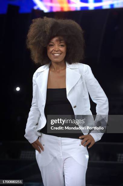 Italian singer Jasmine Rotolo attends the Tale E Quale TV Show Press Conference at Rai Studios. Rome , September 20th, 2023