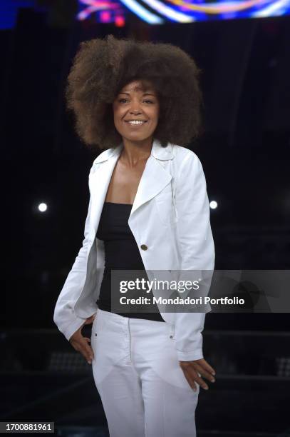 Italian singer Jasmine Rotolo attends the Tale E Quale TV Show Press Conference at Rai Studios. Rome , September 20th, 2023