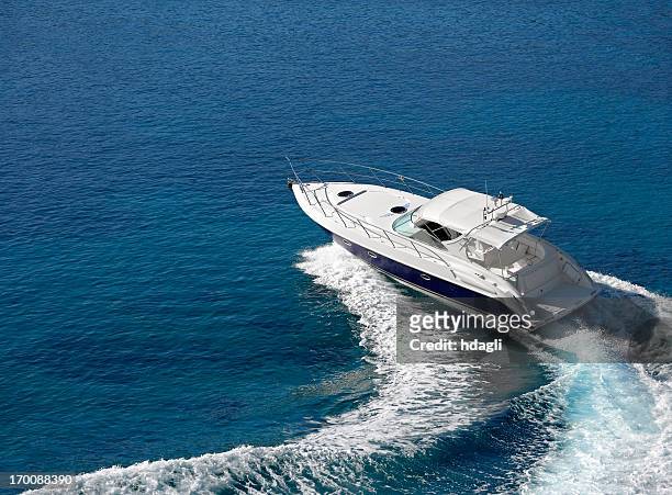 motorboat - nautical vessel stock pictures, royalty-free photos & images