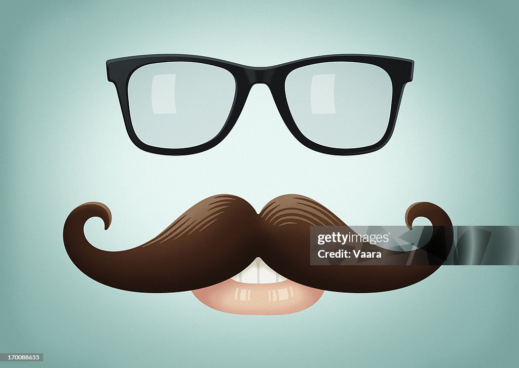 Mustache and Glasses