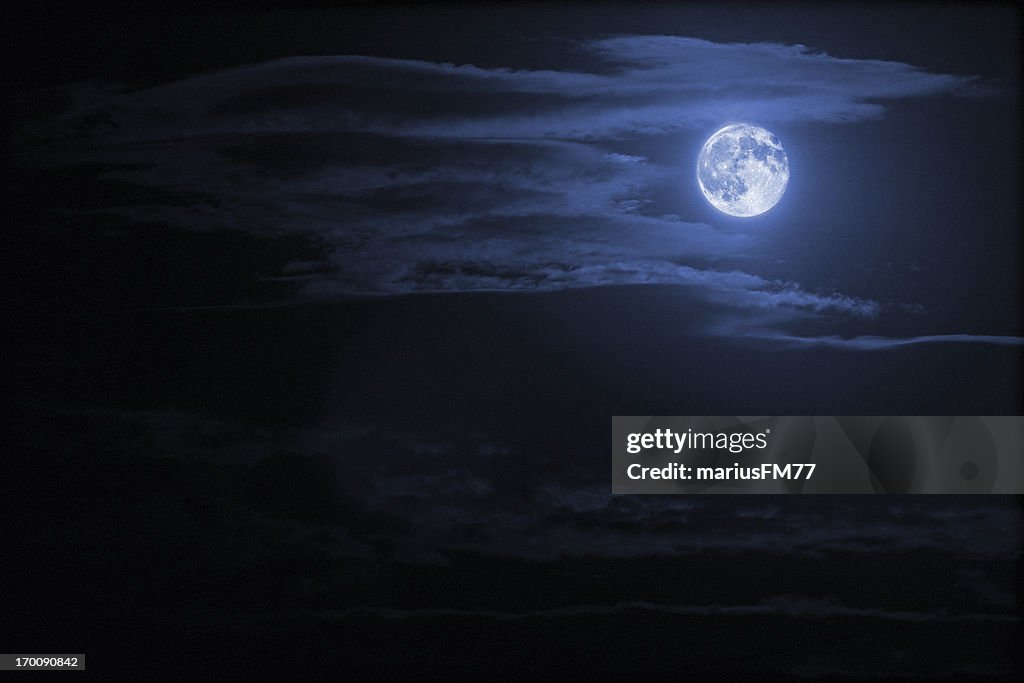 Night sky and moon
