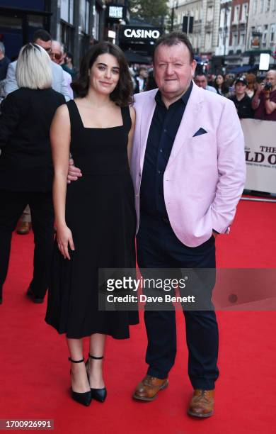 Ebla Mari and Dave Turner attend the London Premiere of "The Old Oak" at Vue West End on September 25, 2023 in London, England.