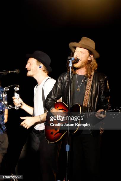 Jeremiah Fraites and Wesley Schultz of The Lumineers perform onstage for day one of the 2023 Pilgrimage Music & Cultural Festival at The Park at...