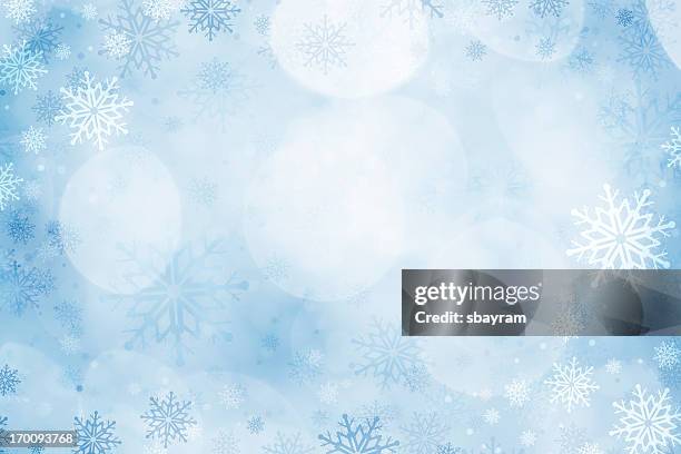 christmas snowflakes background - holiday border stock pictures, royalty-free photos & images