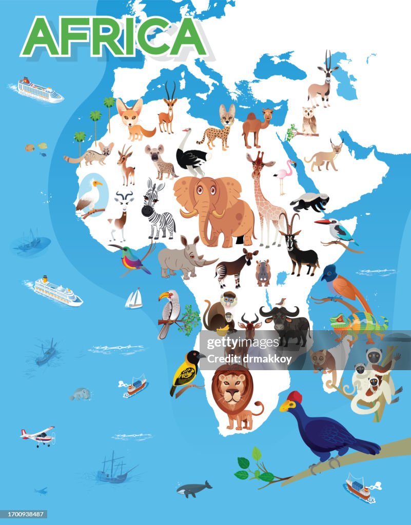 Africa Animals Map