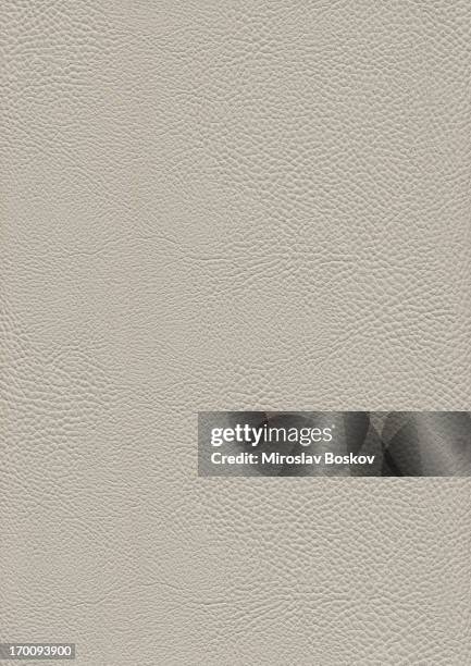 high resolution beige pleather crumpled grunge texture - kunstleer stockfoto's en -beelden