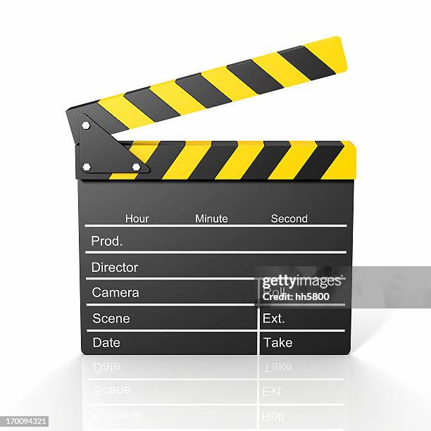 claqueta de cine clapboard - film slate fotografías e imágenes de stock