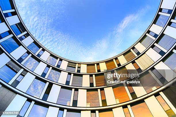 modern office architecture - modern facade stock pictures, royalty-free photos & images