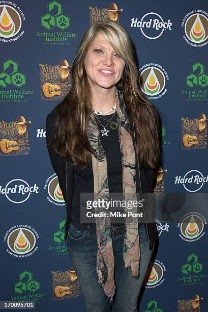 Paula Nelson attends Hard Rock International's Wille Nelson Artist Spotlight Benefit Concert at Hard Rock Cafe, Times Square on June 6, 2013 in New...