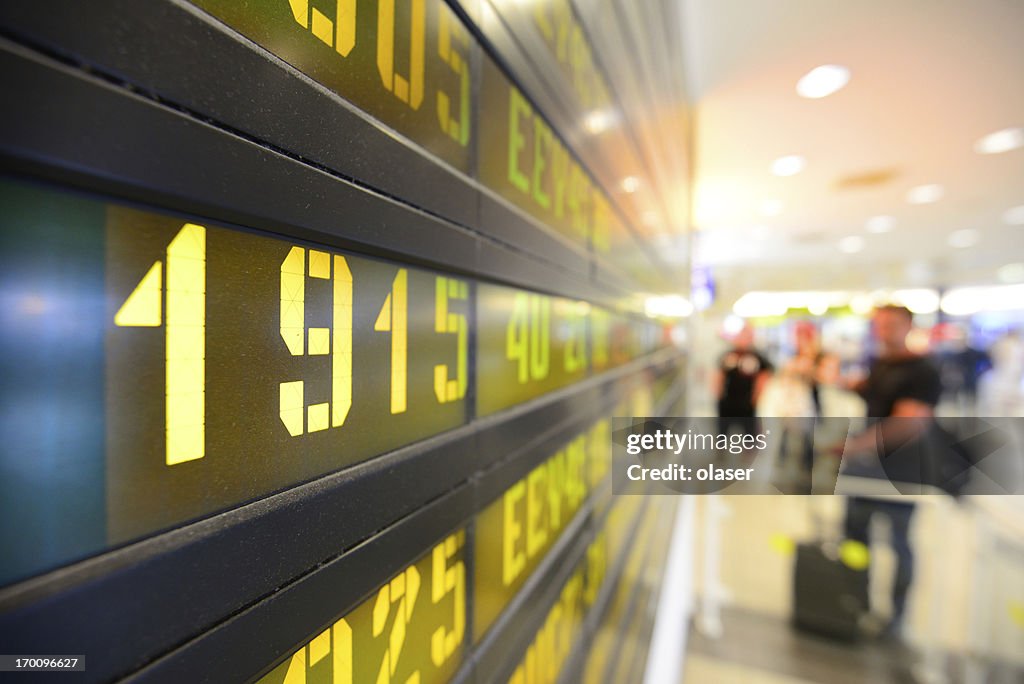 Arrivals/departures board