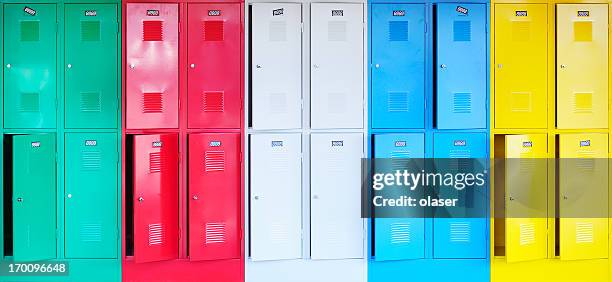 colorful lockers - lockers bildbanksfoton och bilder