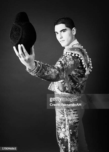 portrait of a bullfighter - torero stockfoto's en -beelden