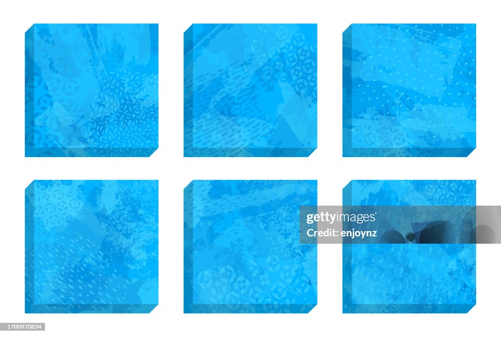 Texture Square Streamlined Blue Paint Textured Squares High-Res Vector Graphic - Getty Images