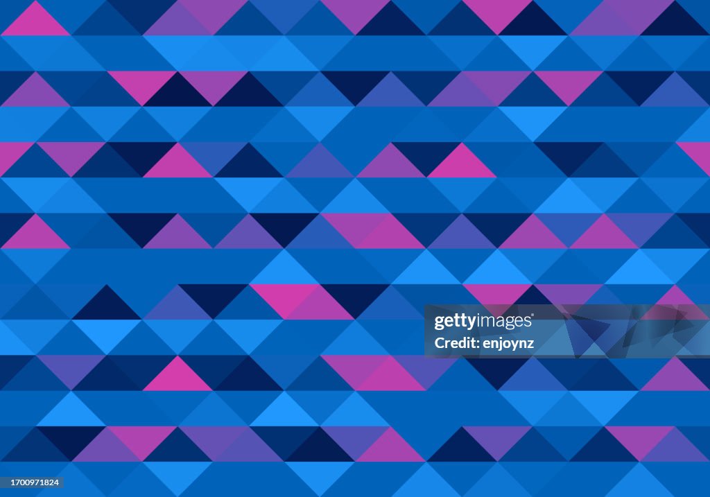 Seamless Blue Abstract Triangle Pattern High-Res Vector Graphic - Getty ...