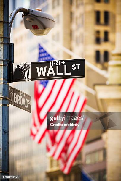 wall street signe à new york city, états-unis - wall street photos et images de collection