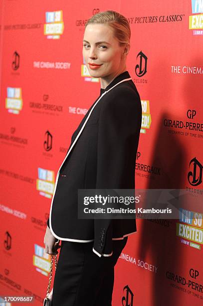 Actress Melissa George attends Girard-Perregaux And The Cinema Society With DeLeon Host a Screening Of Sony Pictures Classics' "I'm So Excited" at...