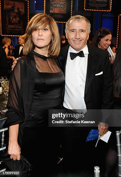 Co-chair of Sony Pictures Entertainment, Inc. And Chairman of SPE's Columbia TriStar Motion Picture Group Amy Pascal and Bernard Weinraub attend...