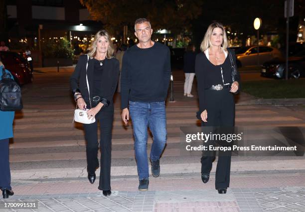 Arantxa de Benito, Raul Castillo and Makoke attend the funeral mass in memory of presenter Maria Teresa Campos held at the Santa Maria de Cana...