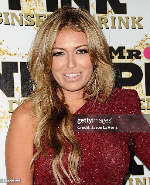 Paulina Gretzky attends the Mr. Pink Ginseng Drink launch party at Regent Beverly Wilshire Hotel on October 11, 2012 in Beverly Hills, California.