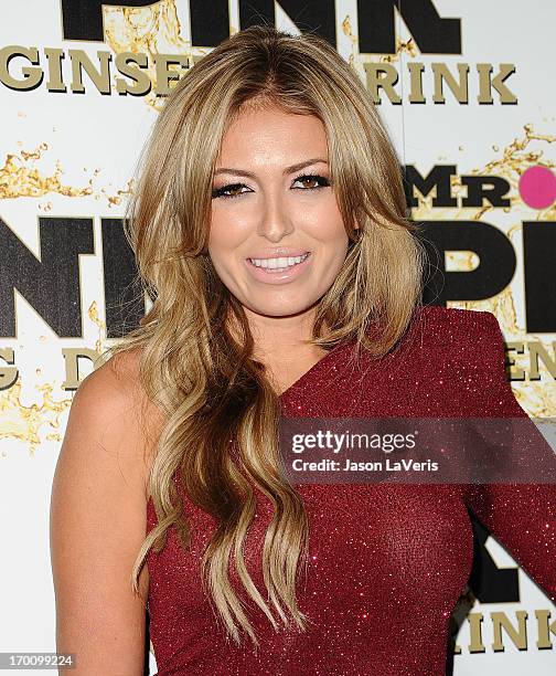 Paulina Gretzky attends the Mr. Pink Ginseng Drink launch party at Regent Beverly Wilshire Hotel on October 11, 2012 in Beverly Hills, California.