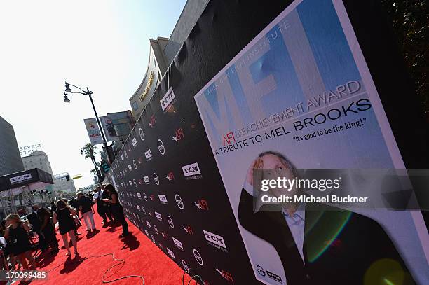 General view of the atmosphere during AFI's 41st Life Achievement Award Tribute to Mel Brooks at Dolby Theatre on June 6, 2013 in Hollywood,...