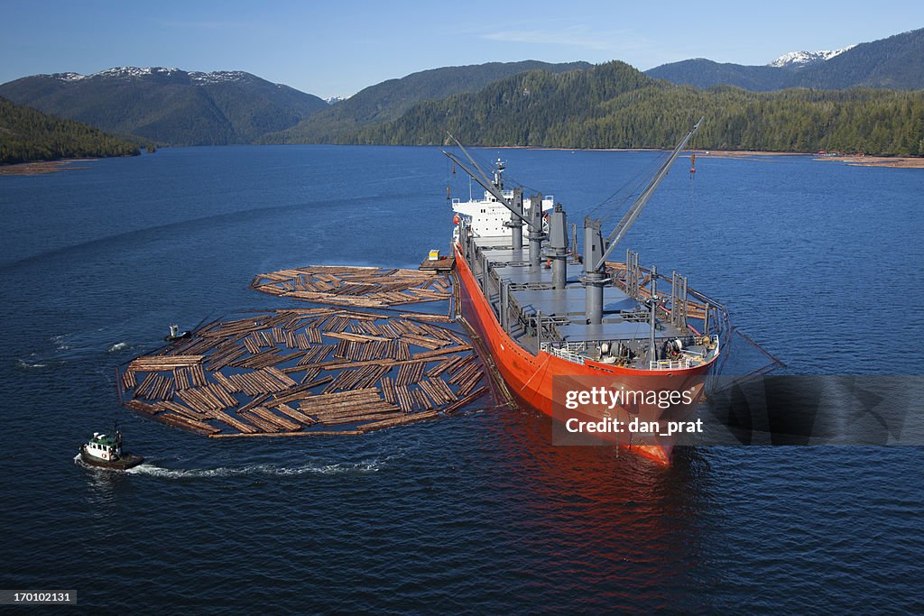 Log Ship, Aerial Photo