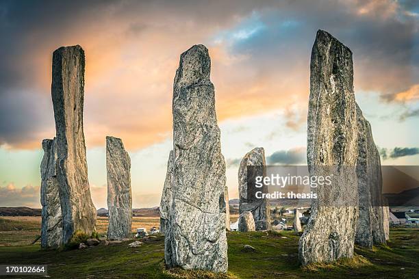callanish standing stones, isle of lewis - theasis stock pictures, royalty-free photos & images