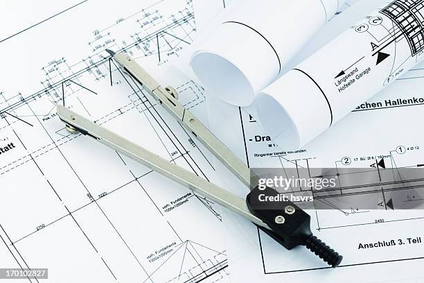Plan Set Compass Drawing Compass And Blueprints Photos and Premium High Res Pictures ...