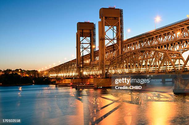 gold star memorial bridge - connecticut stock pictures, royalty-free photos & images