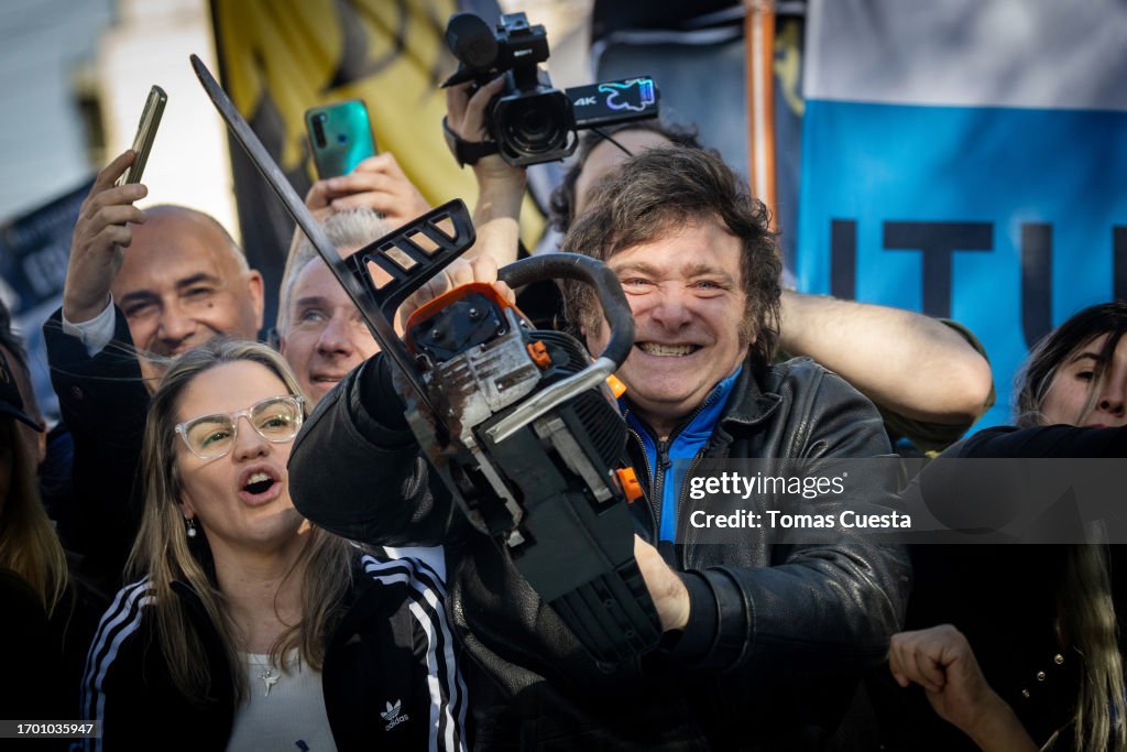 Javier Milei Presidential Rally In Buenos Aires