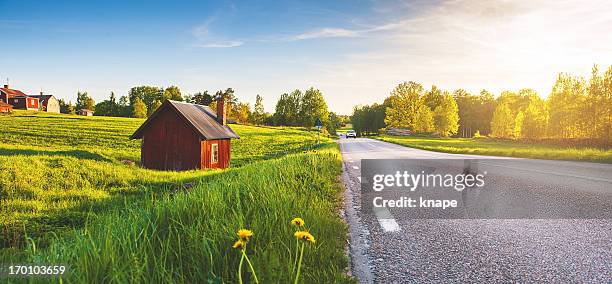 rural scene in sweden - östergötland bildbanksfoton och bilder