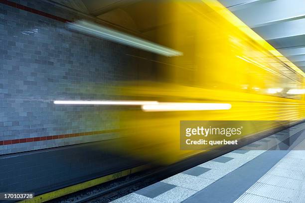 underground train in berlin - berlin subway stock pictures, royalty-free photos & images