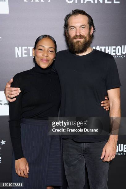 Chloe Lecerf and Arieh Worthalter attend the "Le Proces Goldman" Photocall as part of Cedric Kahn's Restrospective at Cinematheque Francaise on...