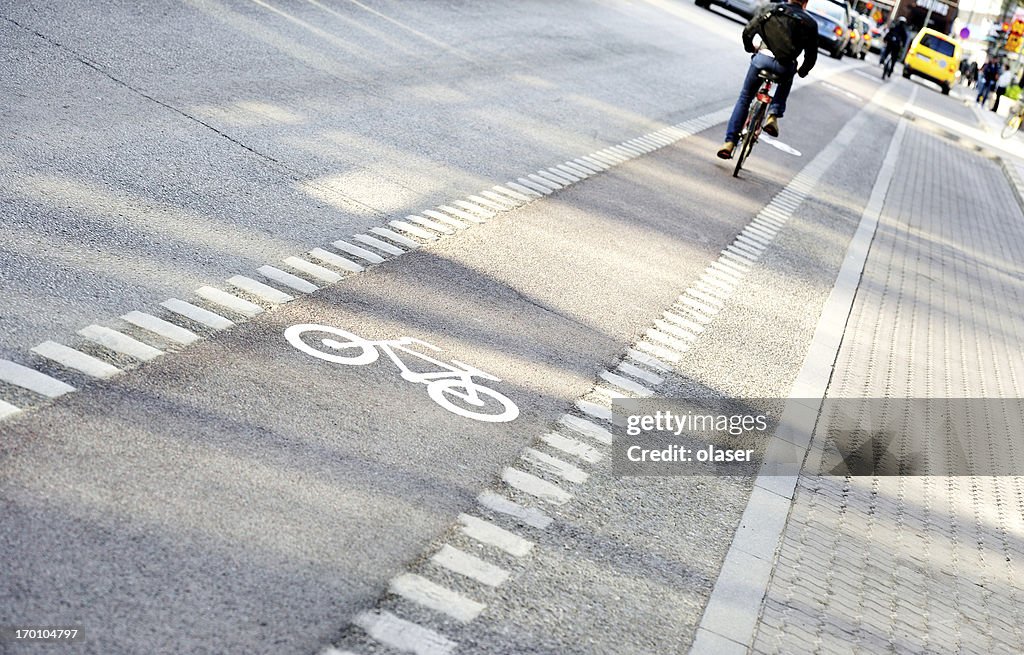 Bicycle in bike lane