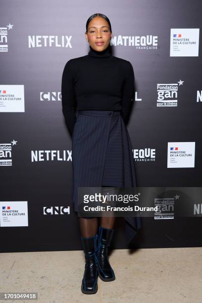Chloe Lecerf attends the "Le Proces Goldman" Photocall as part of Cedric Kahn's Restrospective at Cinematheque Francaise on September 25, 2023 in...