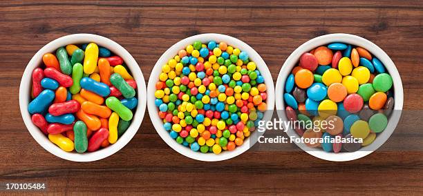 mehrfarbiges candy - bowl of candy stock-fotos und bilder