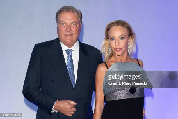 Charles of Bourbon two Sicilies and Camilla of Bourbon Two Sicilies attend the Pierre Cardin Womenswear Spring/Summer 2024 show as part of Paris...