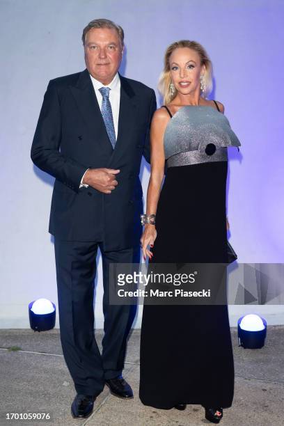 Charles of Bourbon two Sicilies and Camilla of Bourbon Two Sicilies attend the Pierre Cardin Womenswear Spring/Summer 2024 show as part of Paris...