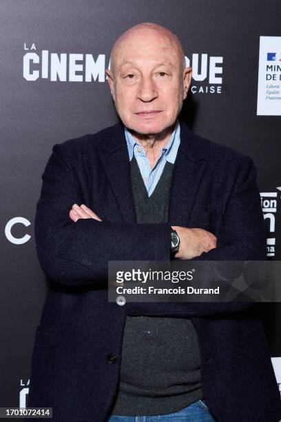 Pascal Bonitzer attends the "Le Proces Goldman" Photocall as part of Cedric Kahn's Restrospective at Cinematheque Francaise on September 25, 2023 in...