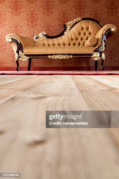 chaise longue in the drawing room - low angle view room stock pictures, royalty-free photos & images