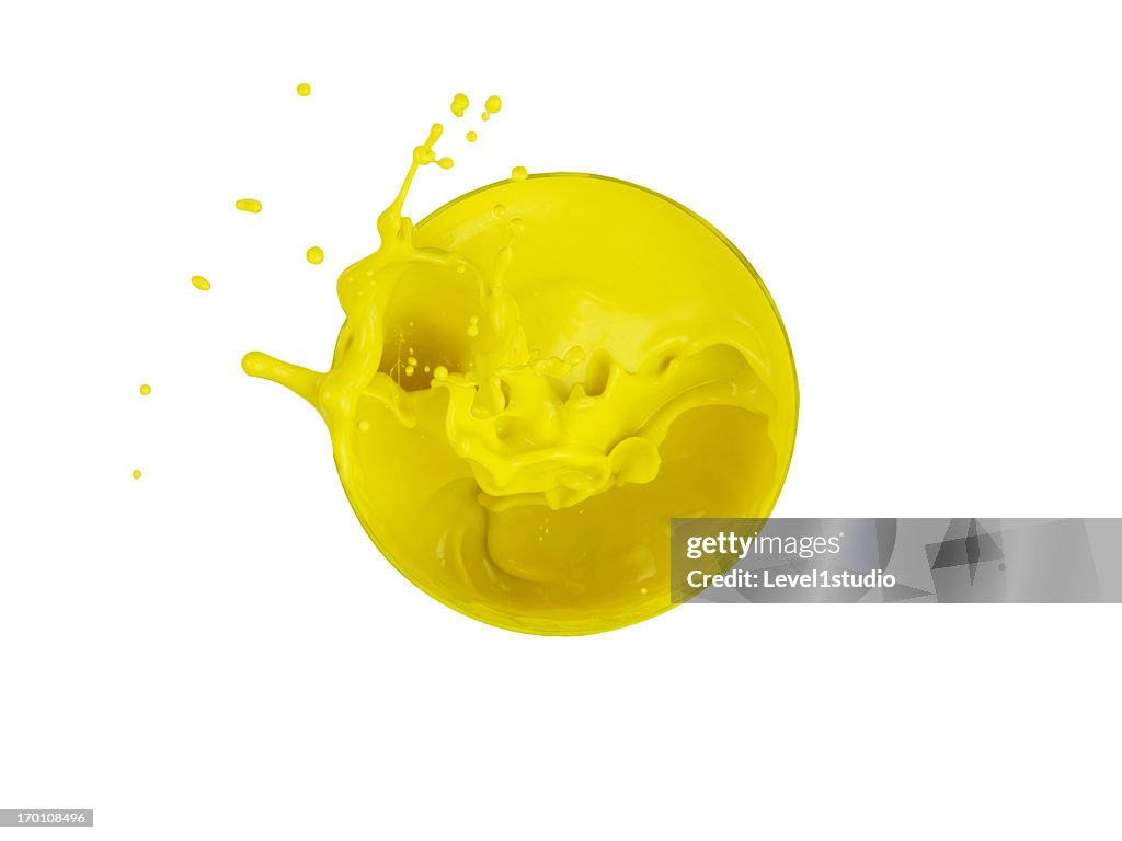 Dropping of the yellow paint