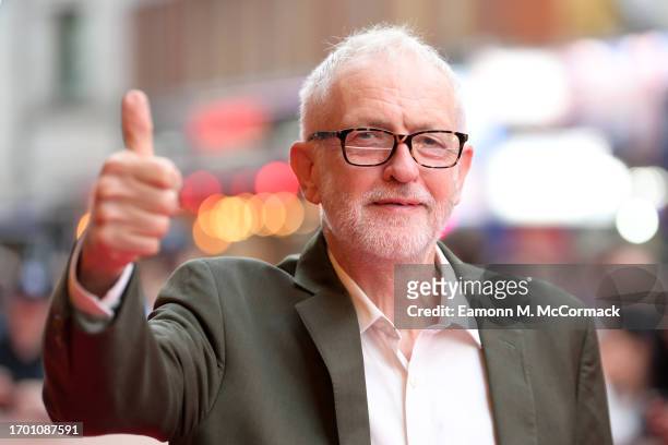 Jeremy Corbyn attends the "The Old Oak" Premiere at Vue West End on September 25, 2023 in London, England.