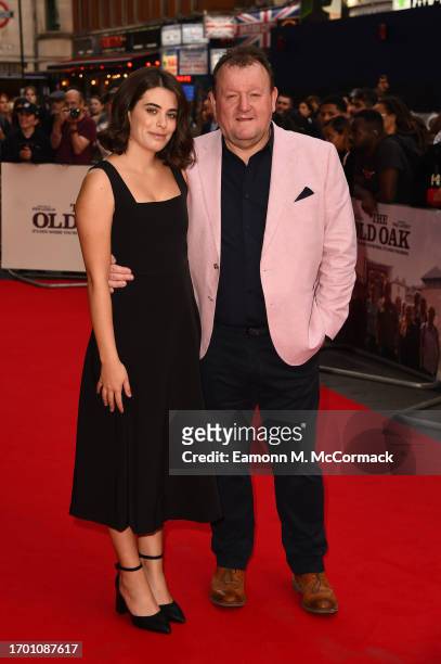 Ebla Mari and Dave Turner attend the "The Old Oak" Premiere at Vue West End on September 25, 2023 in London, England.